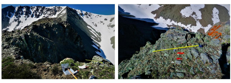 rock chip sample location